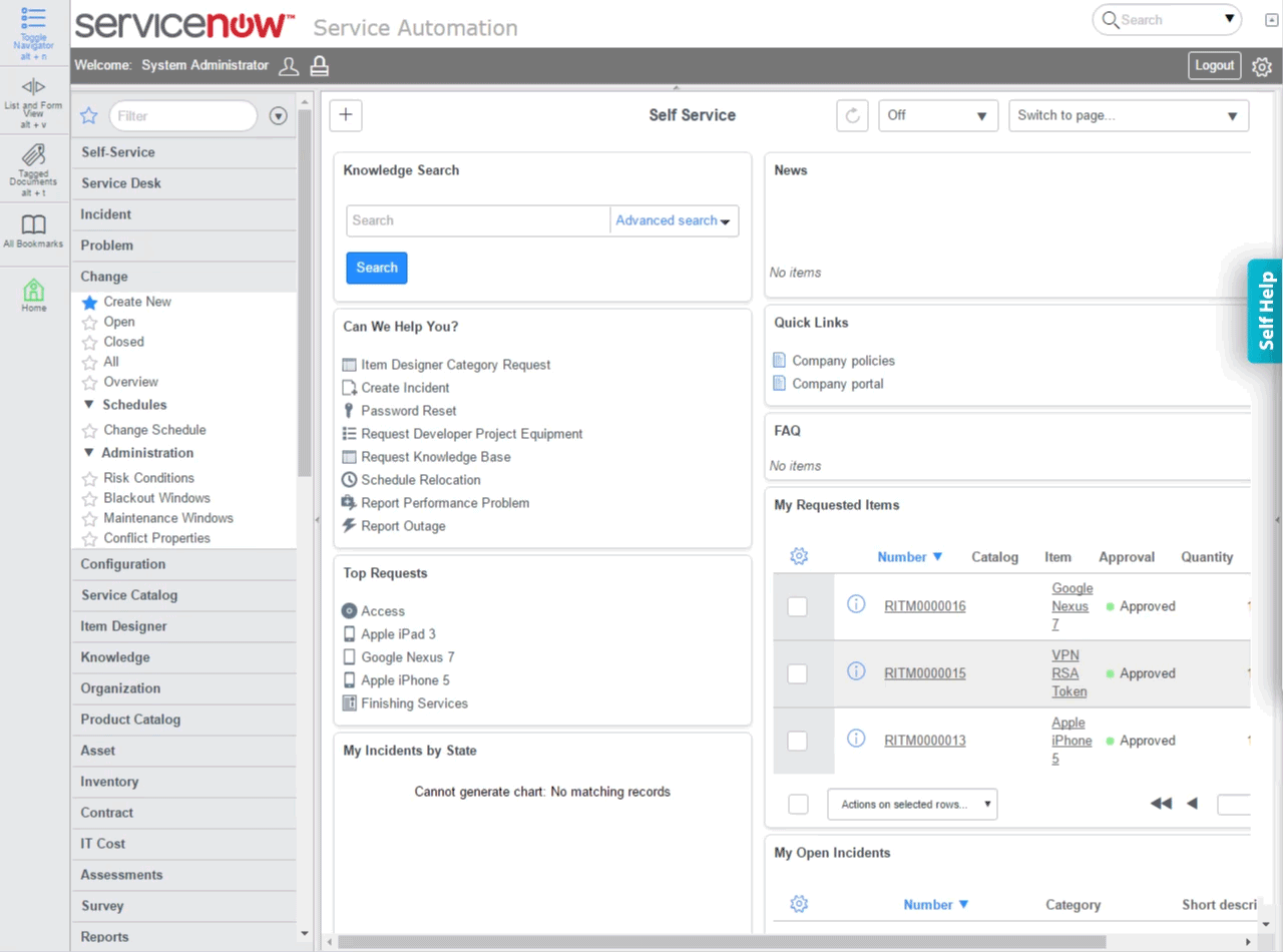 service now service automation