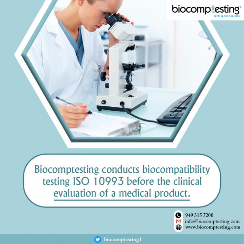 If you have additional questions about Biocompatibility & Toxicology testing, or would like to consult with the experts then just send us a request or call us at +949-315-7200. We are available 24x7.

http://www.biocomptesting.com/