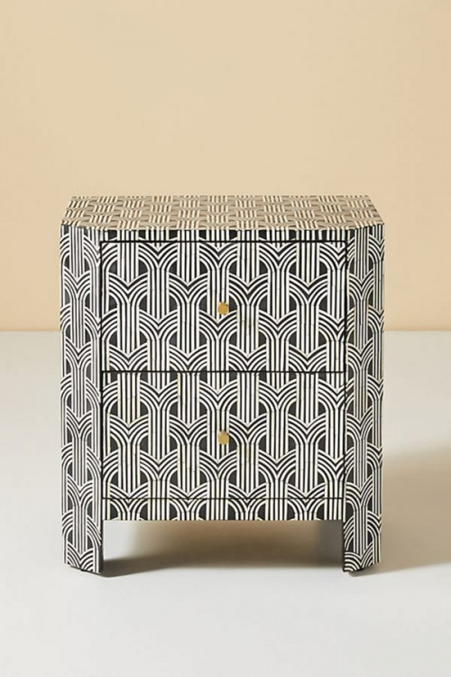 Bone inlay nightstand 1