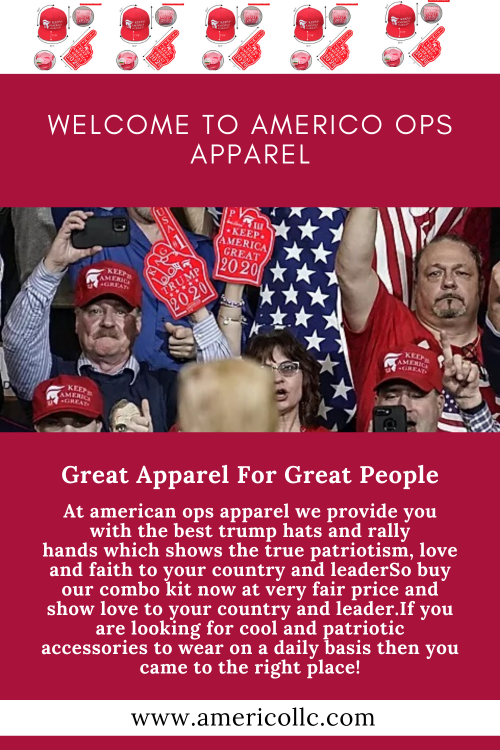 If you are looking for cool and patriotic hats and foam trump hands to wear on a daily basis, then the 2020 Rally Pack has you covered 100% We proudly present you this Official 2020 Donald Trump Hat Kit. Keep America Great/Make America Great Again by simply wearing it! Made from high quality 100%.
Contact Us:
Website: https://www.americollc.com/
Amazon link: http://www.amazon.com/dp/B0851SB1WF?ref=myi_title_dp
View on youtube: https://www.youtube.com/watch?v=eRm-o6sD1N4