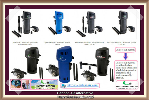 Canless Air System provides the best canned air alternative which is inexpensive, permanent and environmentally friendly. For more details, visit our website, https://bit.ly/3vc5o7R