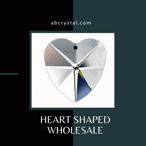 Heart-shaped wholesale chandelier parts are now available. Get from Asfour 30% lead crystal located in Egypt are perfect to decorate around candles, candelabras, or lights of the chandelier and also great as sun catchers, wind chimes, and Christmas tree decorations. Order now form ABCrystal to buy them on a competitive range.