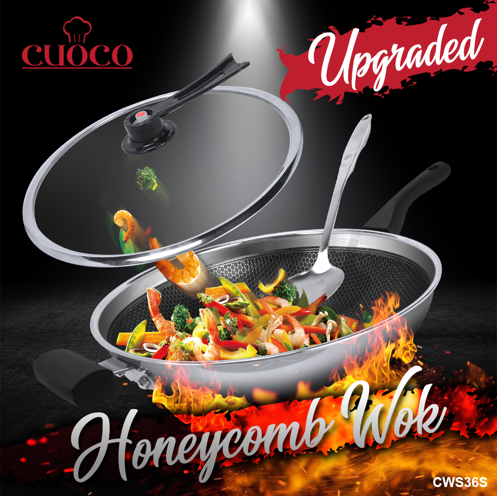 Cuoco Honeycomb Wok CWS36S 01