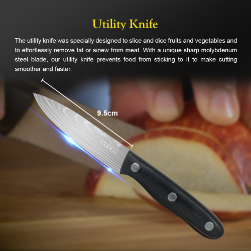 Cuoco Premium Molybdenum Steel Knife Set CKS010 New 07