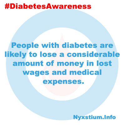 People with diabetes are likely to lose a considerable amount of money in lost wages and medical expenses.
