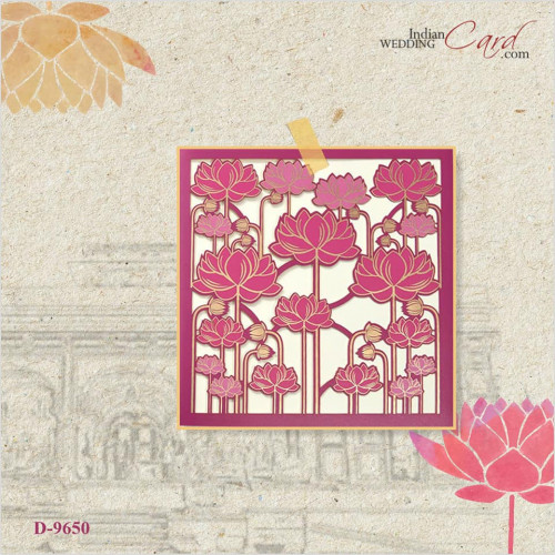 Get positive vibes and a positive mind with calming and elegant Lotus Theme Cards! They always keep pace with time and hold their position of being one of the most popular ones, effortlessly. Check out the entire collection at Indian Wedding Card and order now @ https://www.indianweddingcard.com/Lotus-Theme-Cards.html