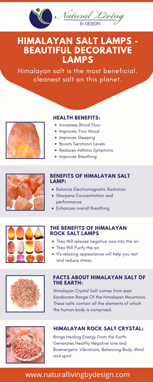Himalayan Salt Lamps can be one of the most unique gift ideas of the season as they are useful, thoughtful and beautiful... Get on http://www.naturallivingbydesign.com/
These popular stylish lamps make any room in the home, office space or a spa look great.

Himalayan Pink Salt Lamps make great gifts for a boss, secretary, family, friends, neighbors, birthdays, holidays, graduation, and even as a housewarming gift.
Millions of people are using these beautiful stylish lamps for its health properties and wellness benefits. Benefits of Himalayan salt lamps are countless;