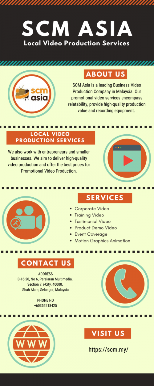 SCM Asia is a full-service creative Video Advertising Company in Kuala Lumpur, Malaysia. We provide video creation services including advertisement, animation, documentary, corporate & event video services. We work with you to understand your goals to determine the type of video content that is best for your brand and provides creative videos that make content with real impact.