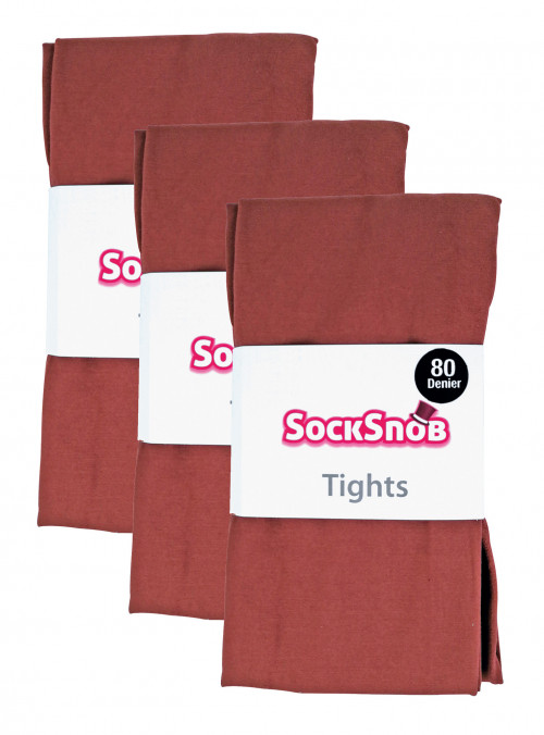 Marsala Rose Tights X3 PACK