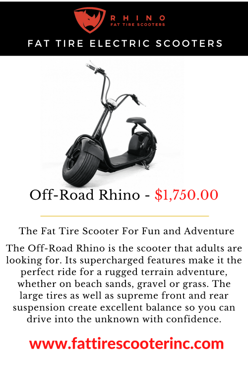 Off Road Rhino The Fat Tire Scooter For Fun and Adventure