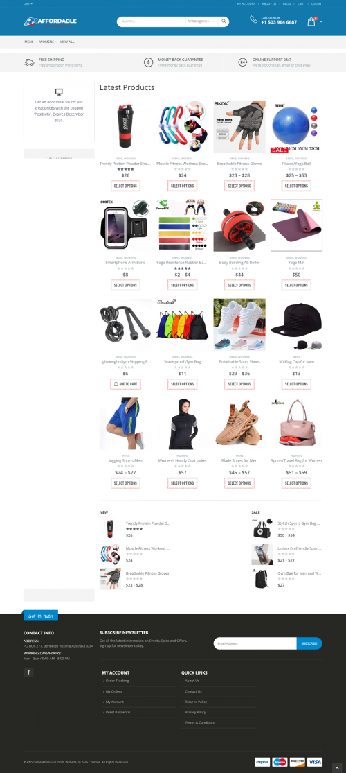 Affordable Athleisure has a range of useful sporting gear, Sports items & accessories in order to keep fit. You will find clothing, athleisure, accessories and more.

Affordable Athleisure was crafted in order to provide easily accessible and affordable fitness oriented products for everyone. We’re a small team based in Melbourne, Australia. Whilst we are based in Australia we ship globally at affordable prices due to the partnerships we have with a range of vendors.

Web:- https://affordableathleisure.com/