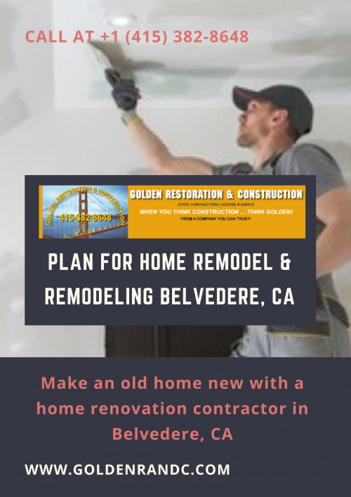 Many individuals take advantage of home Remodel & Remodeling Belvedere, CA to increase their home value. While considering Kitchen Remodel Belvedere, CA, there are numerous plans to choose from. Call now!

https://goldenrandc.com/kitchen-bathroom-remodel/