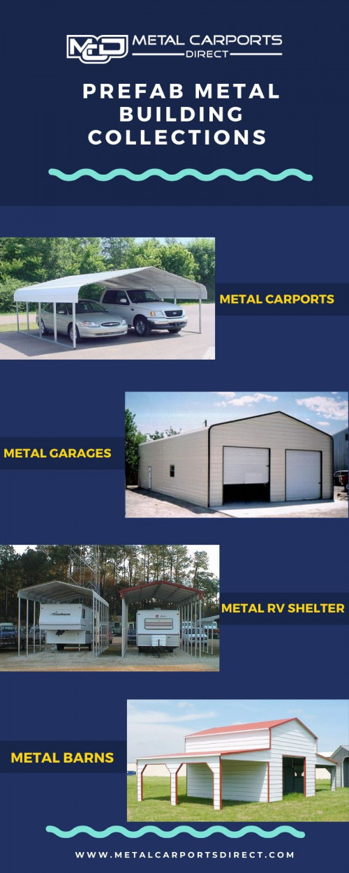 If you need secure storage space? Metal buildings may be the perfect choice for your needs. Here at Metal Carports Direct, we offer the large collection of prefabricated metal storage buildings to choose from. Contact for purchasing: (844)337-4137
or visit here: www.metalcarportsdirect.com