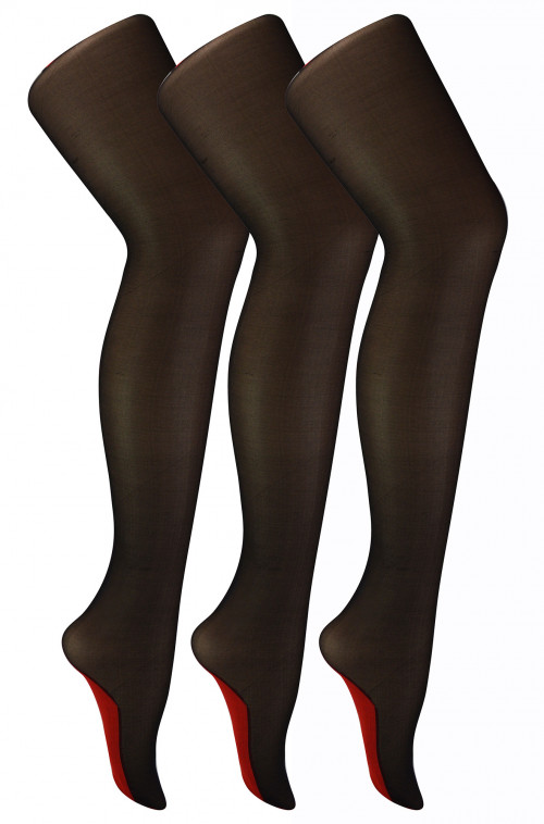 RED SEAMED TIGHTS LEG x3