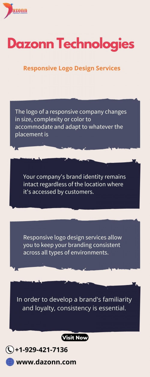 The logo of a responsive company changes in size, complexity or color to accommodate and adapt to whatever the placement is. Your company's brand identity remains intact regardless of the location where it's accessed by customers. Responsive logo design services allow you to keep your branding consistent across all types of environments. In order to develop a brand's familiarity and loyalty, consistency is essential. Hire good  responsive logo design services.

For more information contact us at +1-929-421-7136