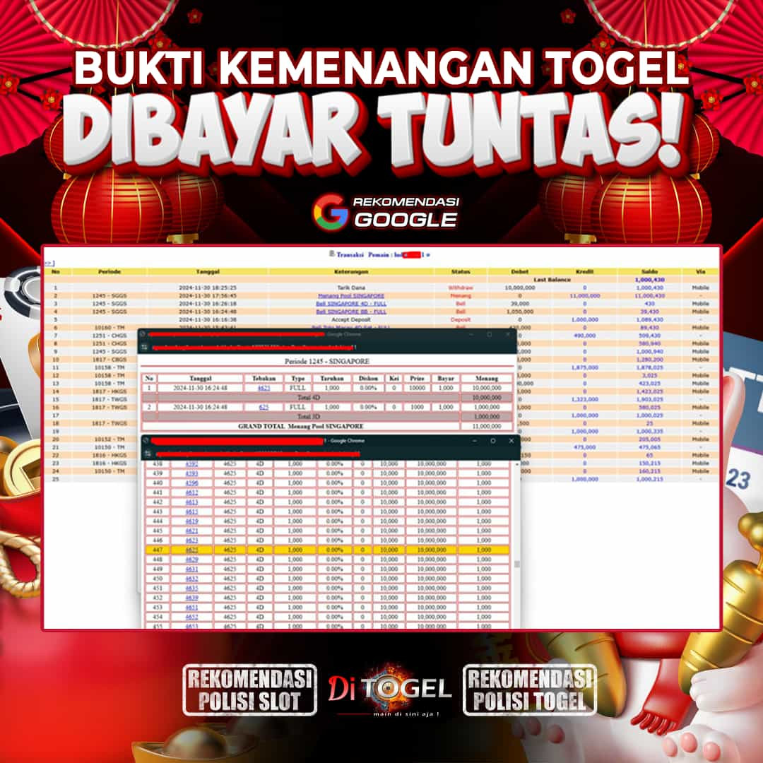 Situs Togel Terpercaya 2025: JP Puluhan Juta Dibayar Lunas dan Terjamin Aman