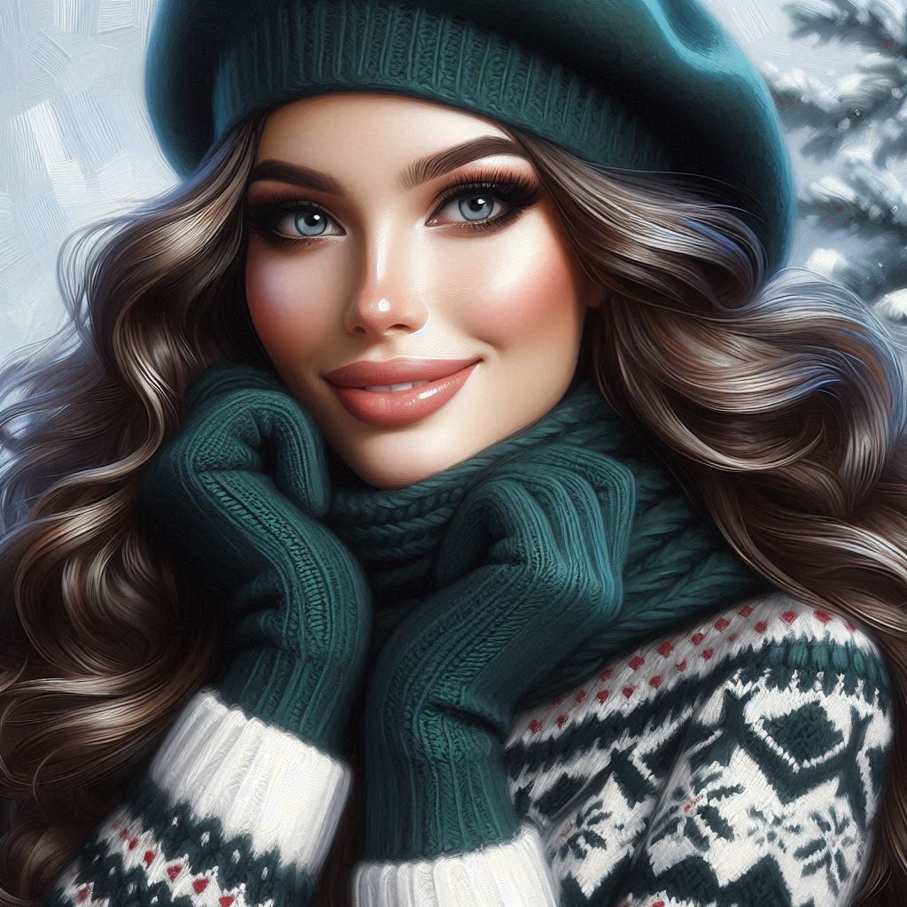 Oil painting, digital art, medium plan, in the center of the frame, full length, beautiful Russian w