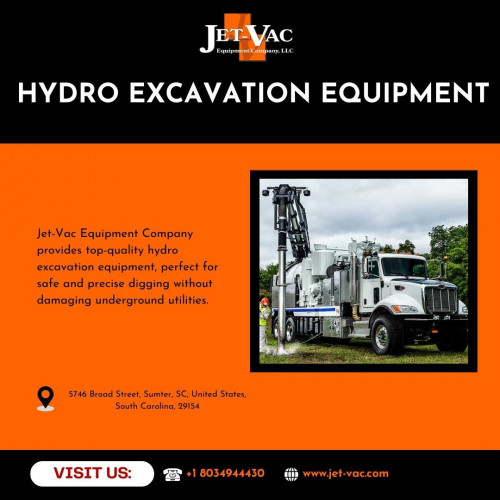 Jet-Vac Equipment Company provides top-quality hydro excavation equipment, perfect for safe and precise digging without damaging underground utilities. Using high-pressure water, this equipment efficiently removes soil while minimizing the risk of damage. Ideal for both construction and utility projects, Jet-Vac ensures reliable performance. For more information, call +1 803-494-4430.
Visit us: https://www.jet-vac.com/