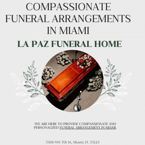 Planning a funeral can be a challenging time, and at La Paz Funeral Home, we are here to provide compassionate and personalized funeral arrangement in Miami. Our dedicated team is committed to helping families create meaningful tributes that honor the lives of their loved ones.

Visit Here:https://lapazfuneral.com/