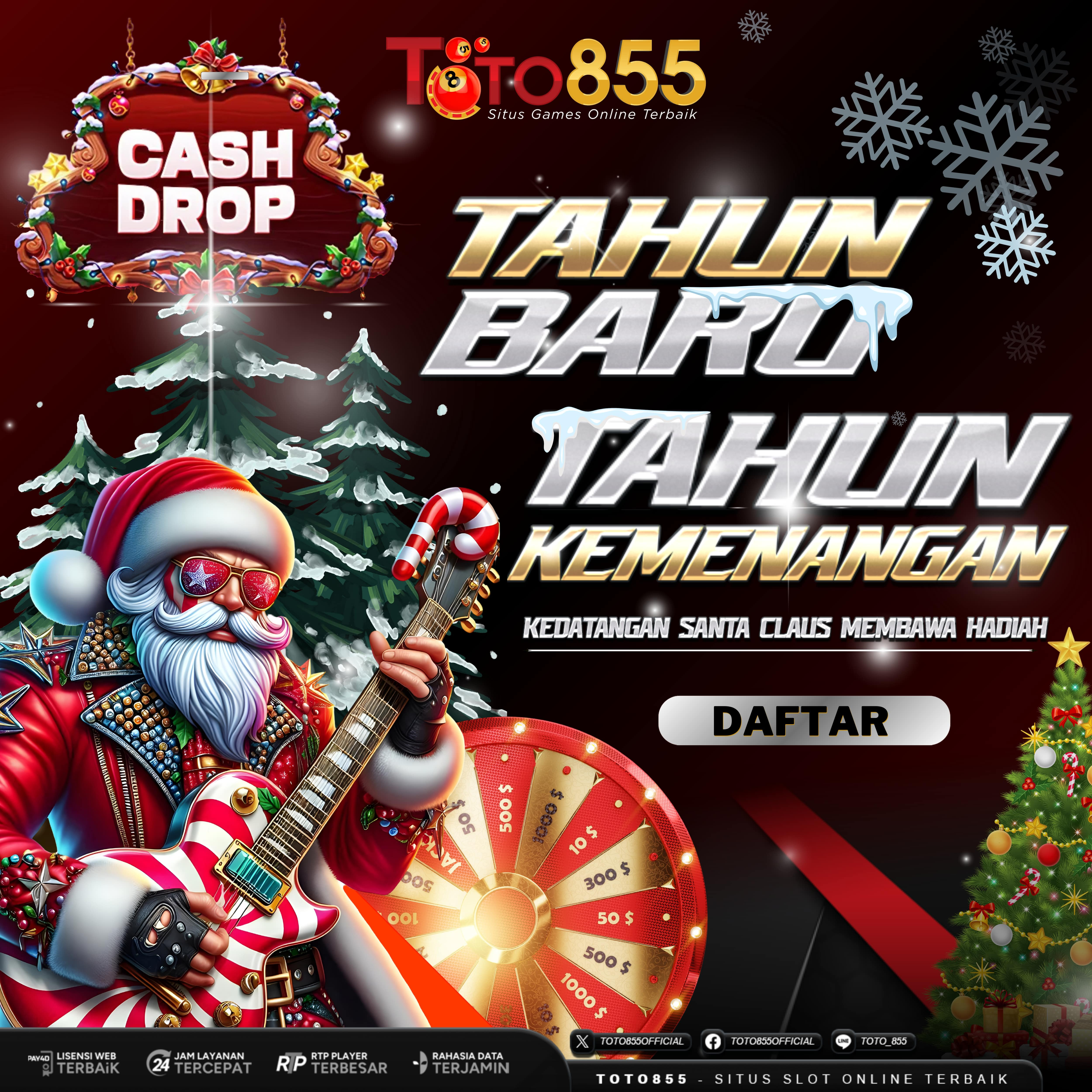 Toto855 Dapatkan Bonus Game Slot Online 100% di Spesial Hari Natal 2024