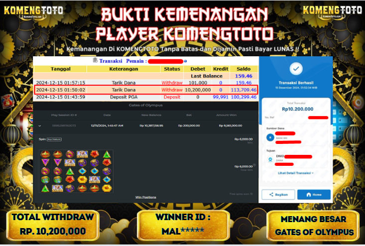 LAGI & LAGI!! KEMENANGAN BESAR DI SLOT  GATES OF OLYMPUS 1000  SEBESAR Rp.10.200.000 KOMENGTOTO BAYAR LUNAS SECEPAT KILAT !! KOMENGTOTO BAYAR SECEPAT KILAT !!