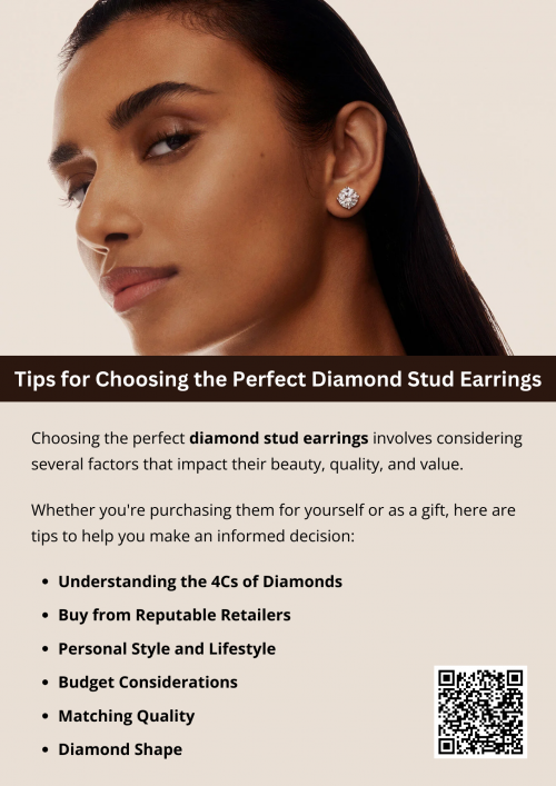 Choosing the perfect diamond stud earrings involves balancing personal preferences with the diamond’s quality, cut, and setting style. By understanding the 4Cs, selecting an appropriate setting, considering metal choices, and adhering to your budget, you can confidently select diamond stud earrings that reflect your style, enhance your appearance, and hold enduring value. To know more visit here https://www.futerbrosjewelers.com/jewelry/earrings/diamond-earrings