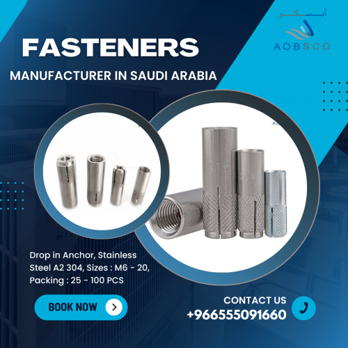 AOBSCO is a leading manufacturer of high-quality fasteners in Saudi Arabia. We offer a wide range of products including bolts, nuts, screws, and more. Our products are known for their durability, reliability, and competitive pricing.

Click here: https://aobscoonline.com/ar/category/NxOgv