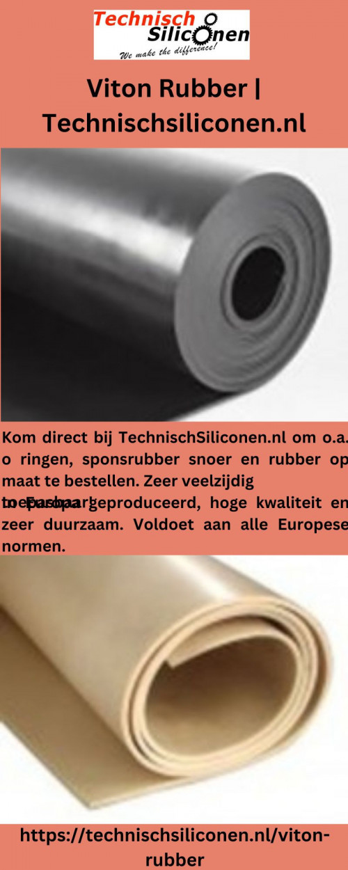 Kom direct bij TechnischSiliconen.nl om o.a. o ringen, sponsrubber snoer en rubber op maat te bestellen. Zeer veelzijdig toepasbaar! In Europa geproduceerd, hoge kwaliteit en zeer duurzaam. Voldoet aan alle Europese normen.


https://technischsiliconen.nl/viton-rubber