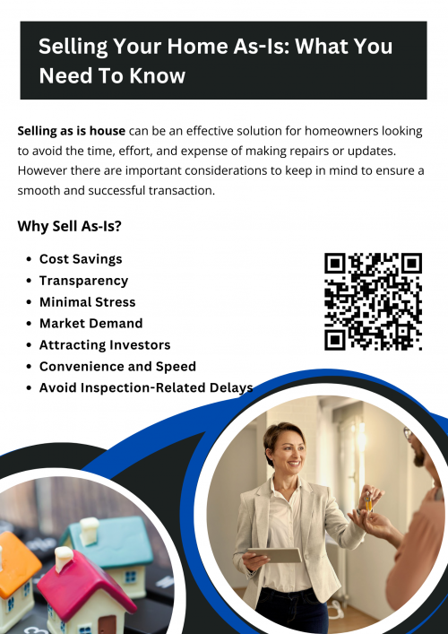 Selling as is house can simplify the process and attract buyers looking for a deal. By pricing appropriately, being transparent about the home’s condition, and working with the right professionals, you can achieve a successful sale while minimizing stress and effort. To know more visit here https://www.904homebuyer.com/sell