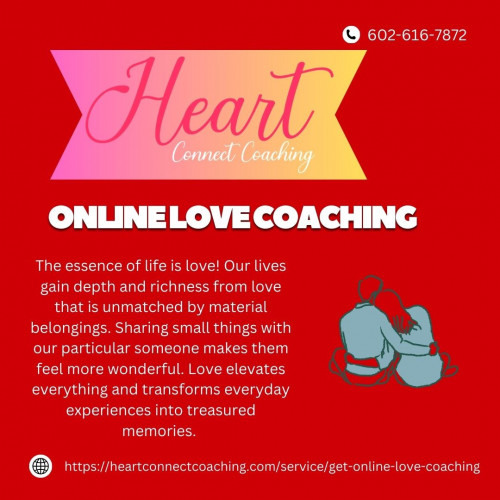 To assist you in creating more robust, wholesome, and satisfying relationships, Heart Connect Coaching provides life-changing Online Love Coaching. Our professional coaching offers individualized solutions catered to your particular circumstance, whether you're trying to rekindle the spark with your relationship, navigate the difficulties of dating, or overcome communication barriers. Heart Connect Coaching uses a kind and realistic approach to help you identify the patterns that are preventing you from moving forward and gives you the skills you need to build lasting relationships. Relationship transformation is now easier than ever thanks to our coaching sessions, which are accessible from anywhere and easily fit into your schedule. Begin your path to greater understanding and love right now.