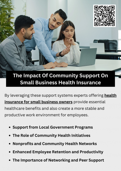Community support is a critical factor in helping small businesses provide affordable health insurance to their employees and health insurance for small business owners. By leveraging the right support systems experts offering health insurance for small business owners provide essential healthcare benefits. To know more visit here https://www.capbluecross.com/wps/portal/cap/employer/shop-group-plans