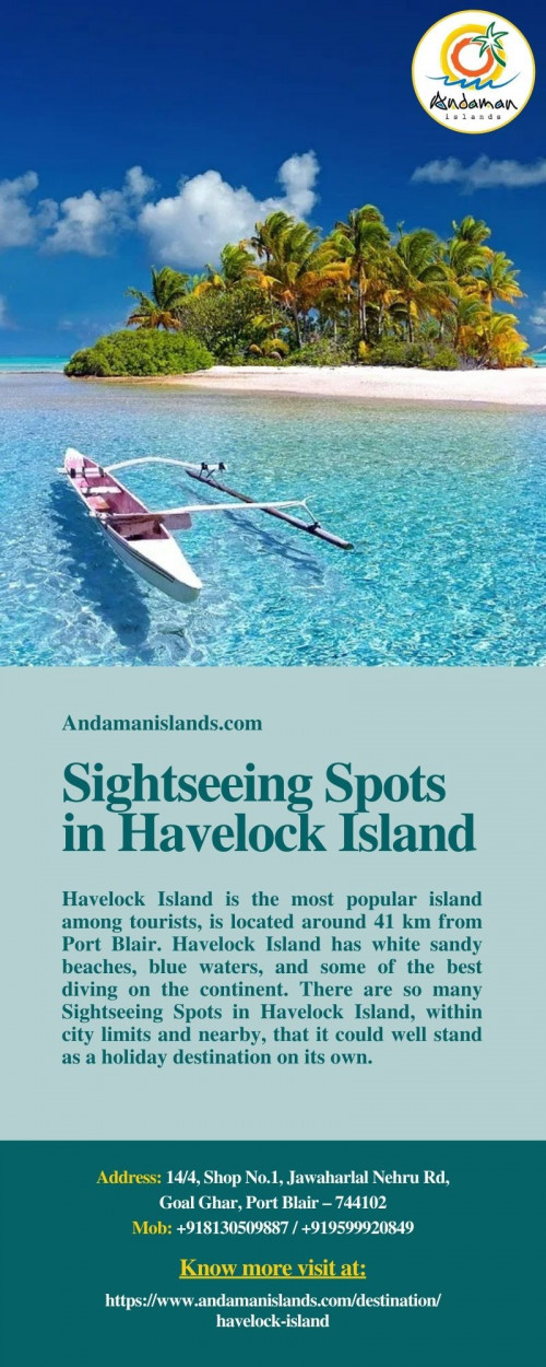 Andaman Islands is a leading tour operator in Andaman and Nicobar Islands, offers you to find the best sightseeing spots in Havelock Island within your budget. To know more about best sightseeing spots in Havelock Island, just visit at https://www.andamanislands.com/destination/havelock-island