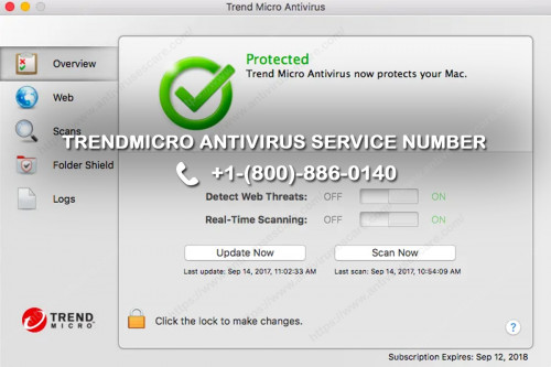 Unable to perform a malware scan of your computer, then call us our Trend Micro antivirus Customer Care number +1-(800)-886-0140.