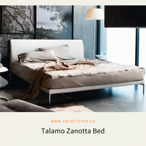 A bed is the most significant piece of furniture that can considerably influence the look of your bedroom interior. Talamo Zanotta bed designed by Damian Williamson is a treat to the eye as it looks stunning and quite classy. Check our offerings on Talamo Zanotta at archetypen.ch. Their hallmarks include their neat designing, simplicity and their ability to offer sheer comfort. It does full justice to your contemporary styled house. It is both attractive and functional. We can help you bring home this at competitive rates. Place your order with us at 044 390 11 26. 
Visit: https://www.archetypen.ch/zanotta-1883-talamo.html