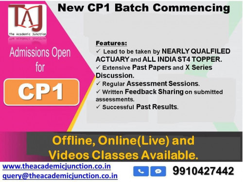 Actuarial Science CP1 (Overseas Market Discussion)By Silky Lamba, Nearly Qualified Actuary, All India ST4 Topper. Classroom/Live Online/Video Classes available for CM1/2, CS1/2, CB1/2, CP1/2/3, SP4/5. For details 9910427442 or visit  https://bit.ly/2Q9d1Ie


#ActuarialInstitutesinDelhi #ActuarialInstitutesinIndia #ActuarialCoachinginIndia #ActuarialScienceclasses #ActuarialSciencecourse #ActuarialScienceIndia #ActuarialSciencesubjects #ActuarialSciencePapers #OnlineActuarialSciencecoaching #ActuarialCoachinginGurgaon #ACETCoachinginDelhi #ActuarialScience #ActuarialScienceLectures #ActuarialScienceVideoLectures