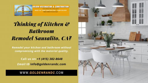 Would you like to do Kitchen & Bathroom Remodel Sausalito, CA? Enhance the beauty of your kitchen & bathroom today! If you are thinking of home Remodel & Remodeling Sausalito, CA, we will turn your house into a paradise on earth.

https://goldenrandc.com/kitchen-bathroom-remodel/