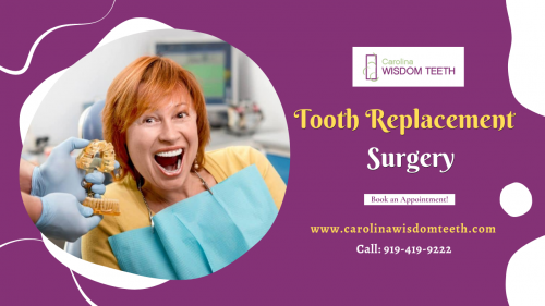 Carolina Wisdom Teeth offers tooth replacement services in  Durham NC to give you a great smile. For more information call us at 919-419-9222 and visit our website.