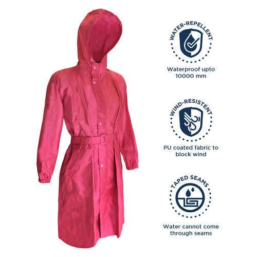 Womens Pink Raincoat