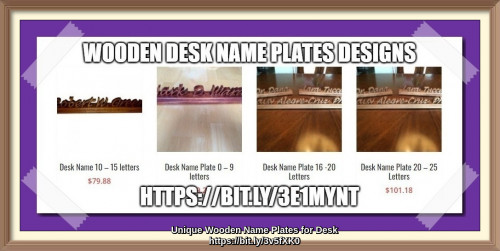 Want desk name plates for office? Then, watch out for wooden desk name plates from Wooden Concepts which can bring a rustic charm to your décor, made of 100% Mahogony with Lacquer finish and display the classic woodwork.
https://www.woodenconcepts.com/product-category/desk-name-plate/