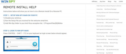 Remote Install Help. Instructions below will show you on how to do a Remote Install On a Remote PC. Easy new Remote File Creator Interface.

Our Mobile Spy includes all the features below. You can access the data anytime from our Dashboard. Even if the data is deleted from the phone. Our Mobile Spy App will capture and store the data. From our dashboard you will be able to record and listen to environment recordings in real-time. You will be able to get phone current gps location.You can take picture using the phones camera in real-time and you can take real-time screen shots of the phone. Our app is a very lightweight app. It is very lightweight on the phones resources and battery. We only included essential features that are needed for monitoring. Unlike other vendors that add sms blocking, call blocking, ect. Note useless features will consume the phones resources and render the app useless.

#remoteinstallspy #remotelyinstalledspysoftware #remoteinstallspyware #Onlinespysoftware #mobilespy #phonespyapp #hackfacebookpassword #spysoftware #spyphoneapp #WhatsappHack4bestmethods #BestRemoteKeyloggerwith10RemoteLicense #HowtoInjectSpywareintoanotherApp #SurewaytoHackFacebookPassword #remoteemployeemonitoring #hackgmail #remoteinstallhelp #hackwhatsapp #MobileSpyAppReviewbyanExpert #howtocatchacheatingspouse

Web: https://win-spy.com/remote-install-help-2/